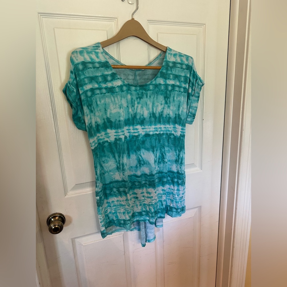 Teal Tie-Dye Women's Top